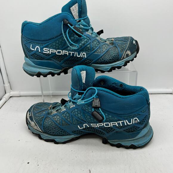 La Sportiva Hiking Boots Womens 8 Gore-Tex Synthesis Mid GTX Teal Blue ** - Picture 4 of 14